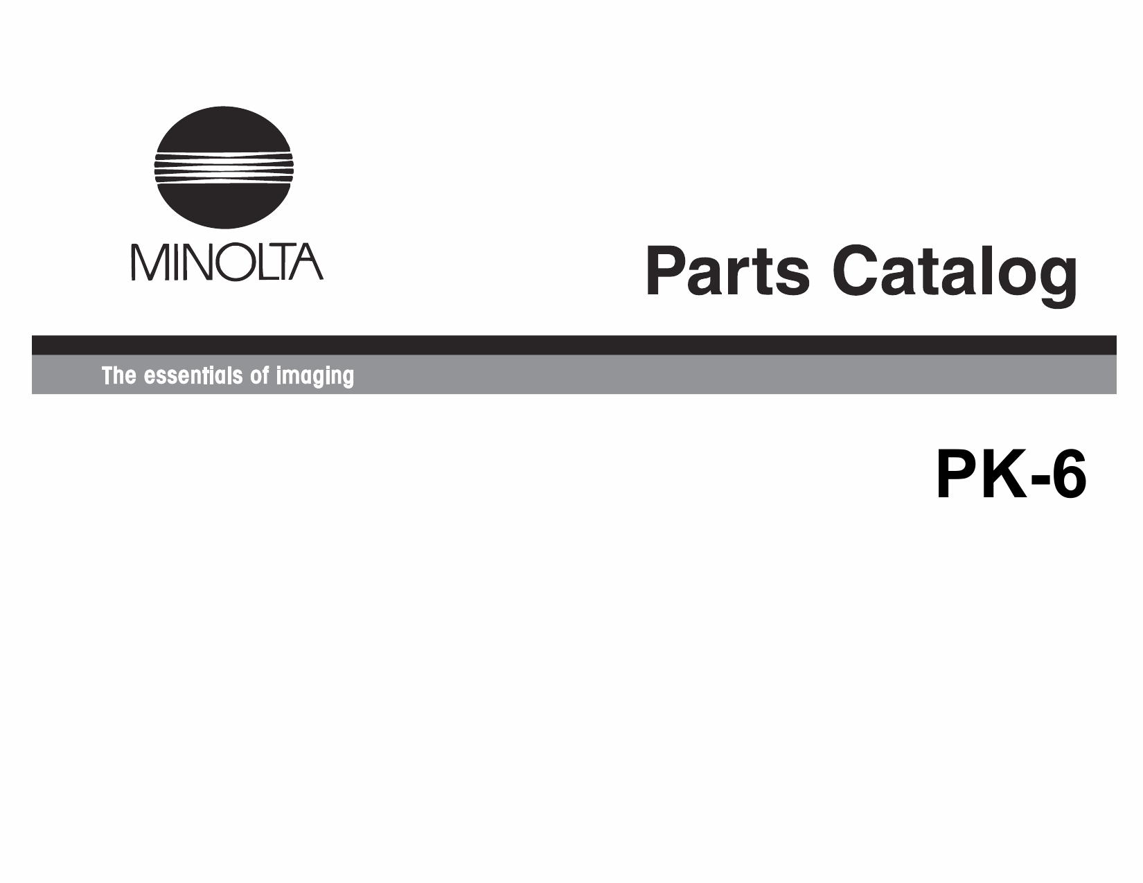 Konica-Minolta Options PK-6 Parts Manual-1